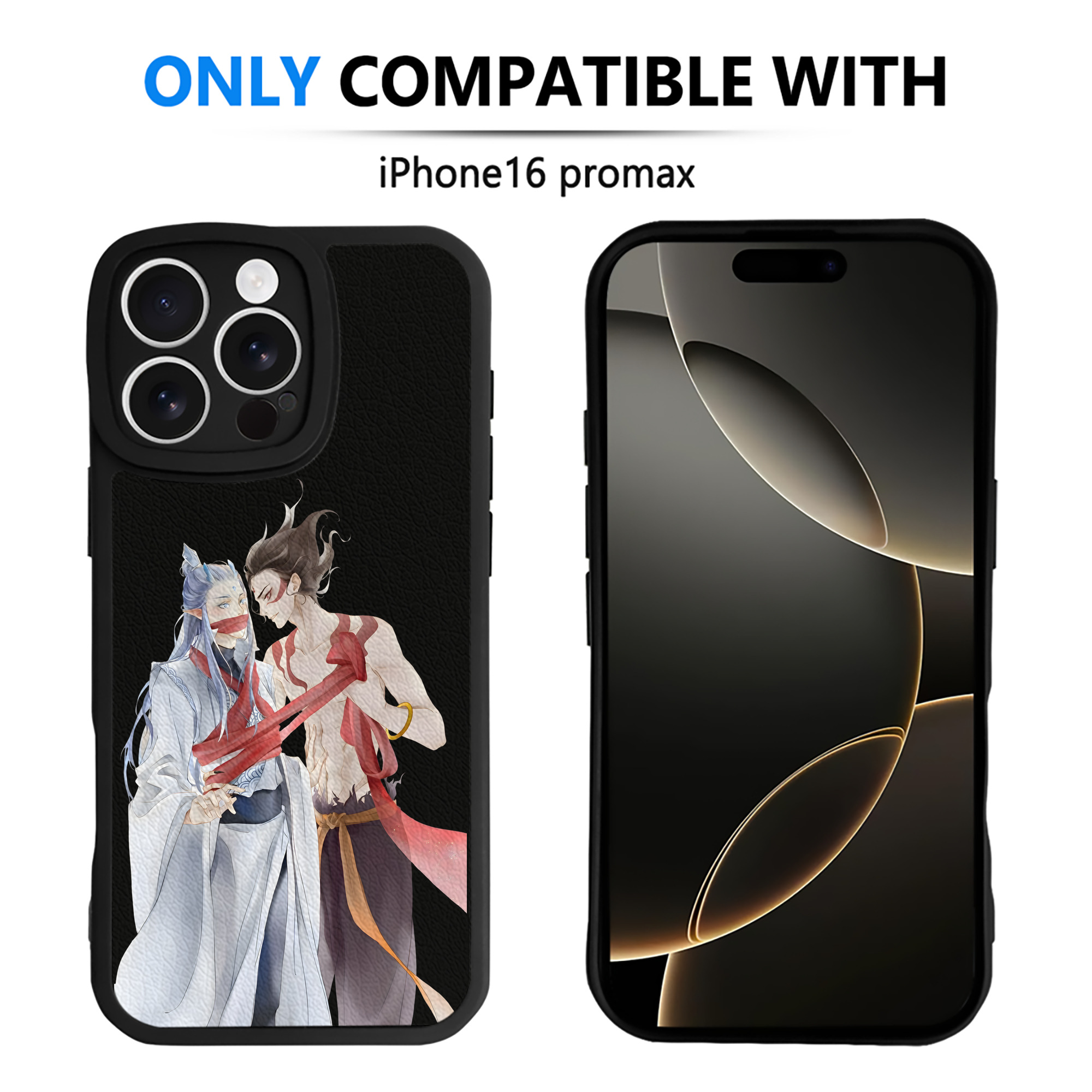 （画像用） Ne Zha 2 ナタ 魔童の大暴れ 【iPhone 16シリーズ対応】シリコンスマホケース（レザー調） 材質：シリコン